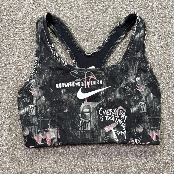 Nike Other - Nike Swoosh Training Day Sports Bra Dri Fit Graffiti Art Size XS